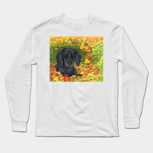 Dog 142 Dachshund Fall Autumn Long Sleeve T-Shirt